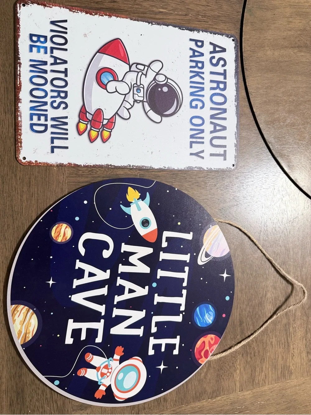 Amazon Kids Astronaut Wall Signs in Navy, White, Red, Blue